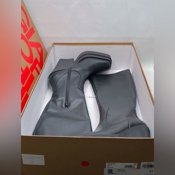 Gia Borghini Texan Leather Platform Knee-High Boots size 41 - Picture 9 of 13